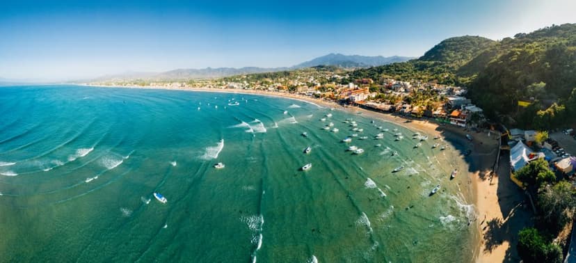 Hermoso paisaje playa de Nayarit