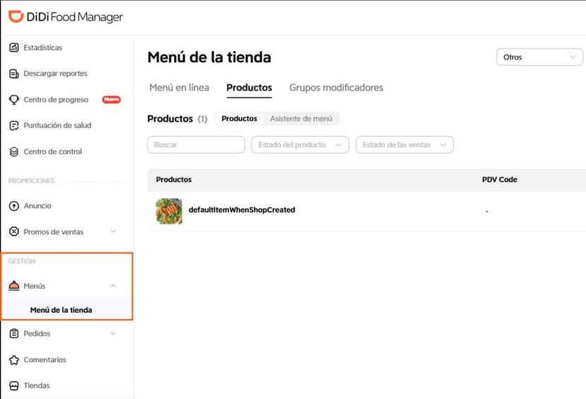 Retención de IVA - Administrar Menú