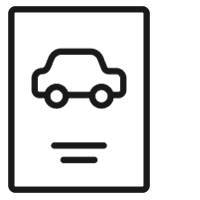 Ícono de documento del carro