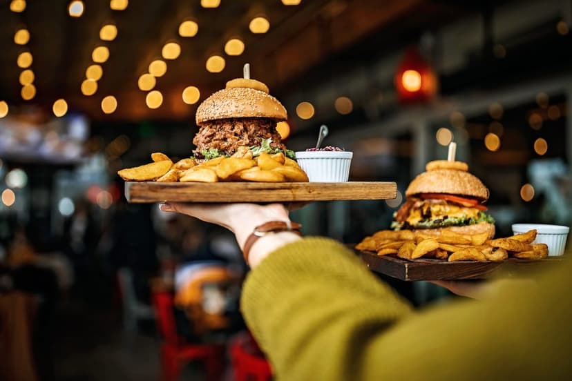 Hamburguesa con papas a domicilio