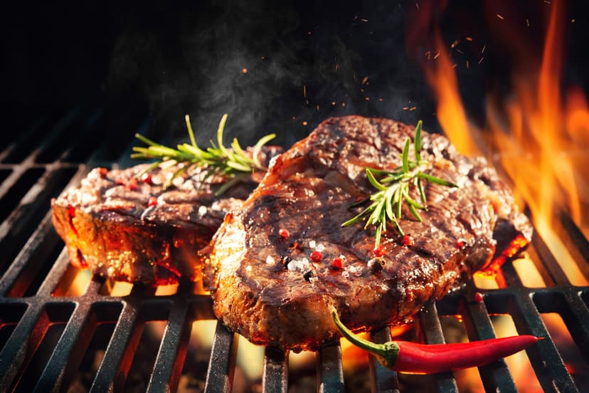 Cortes de carne asados
