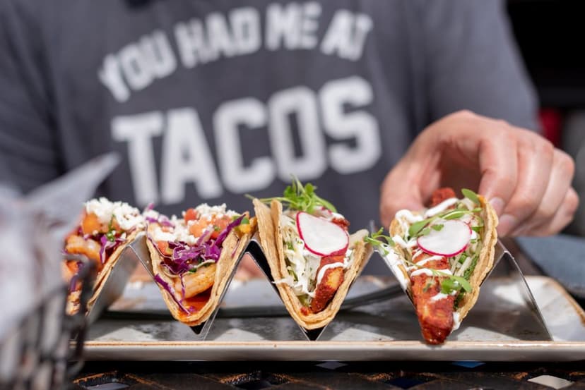 Deliciosos tacos gobernador de camarón