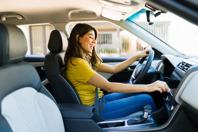 Conductora al volante