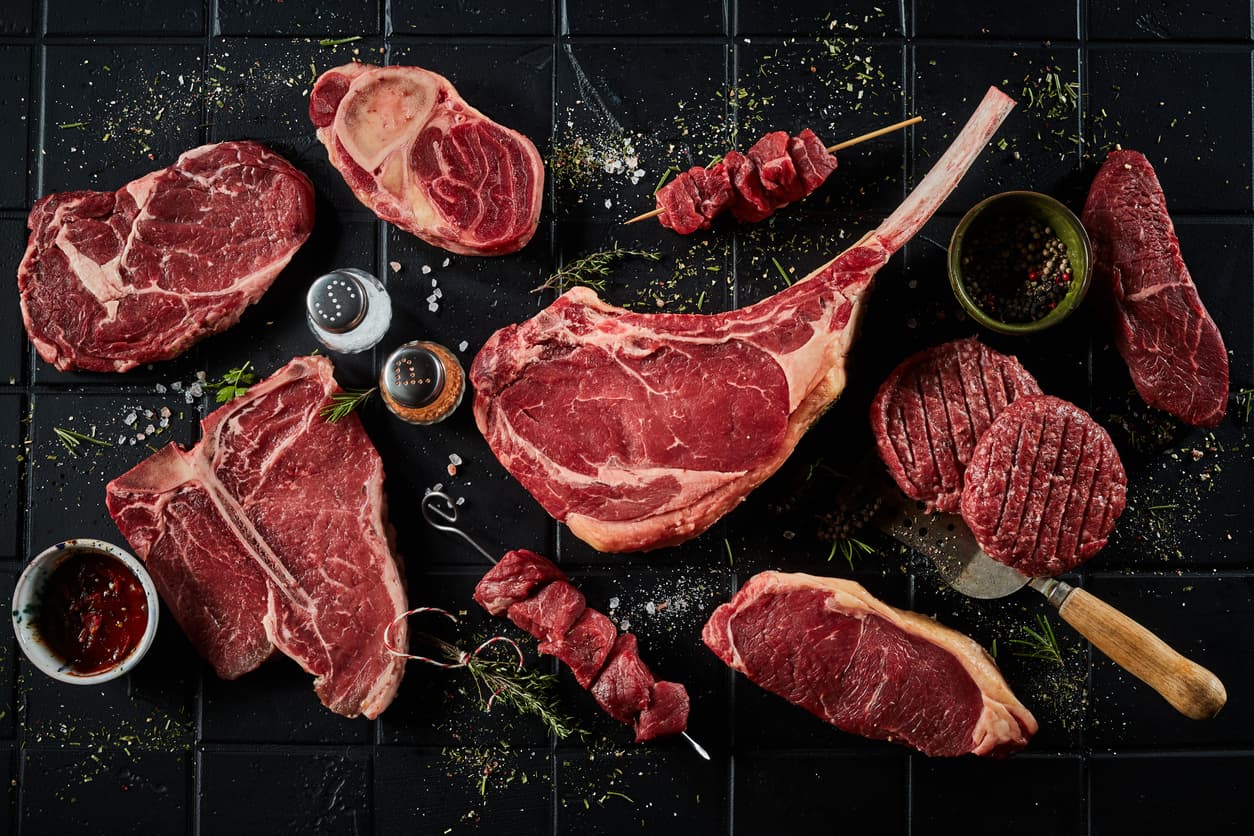 Deliciosos cortes de carne