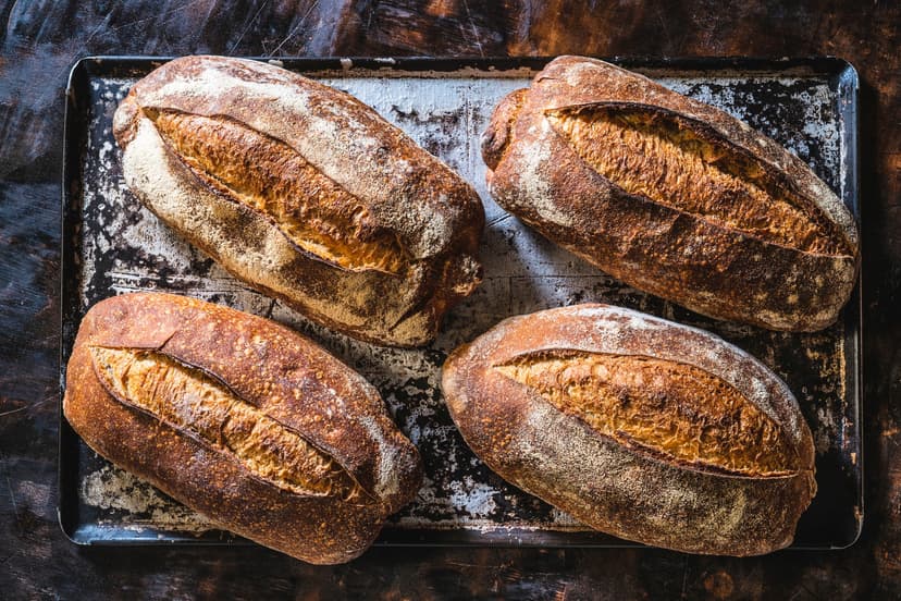 Delicioso pan de masa madre