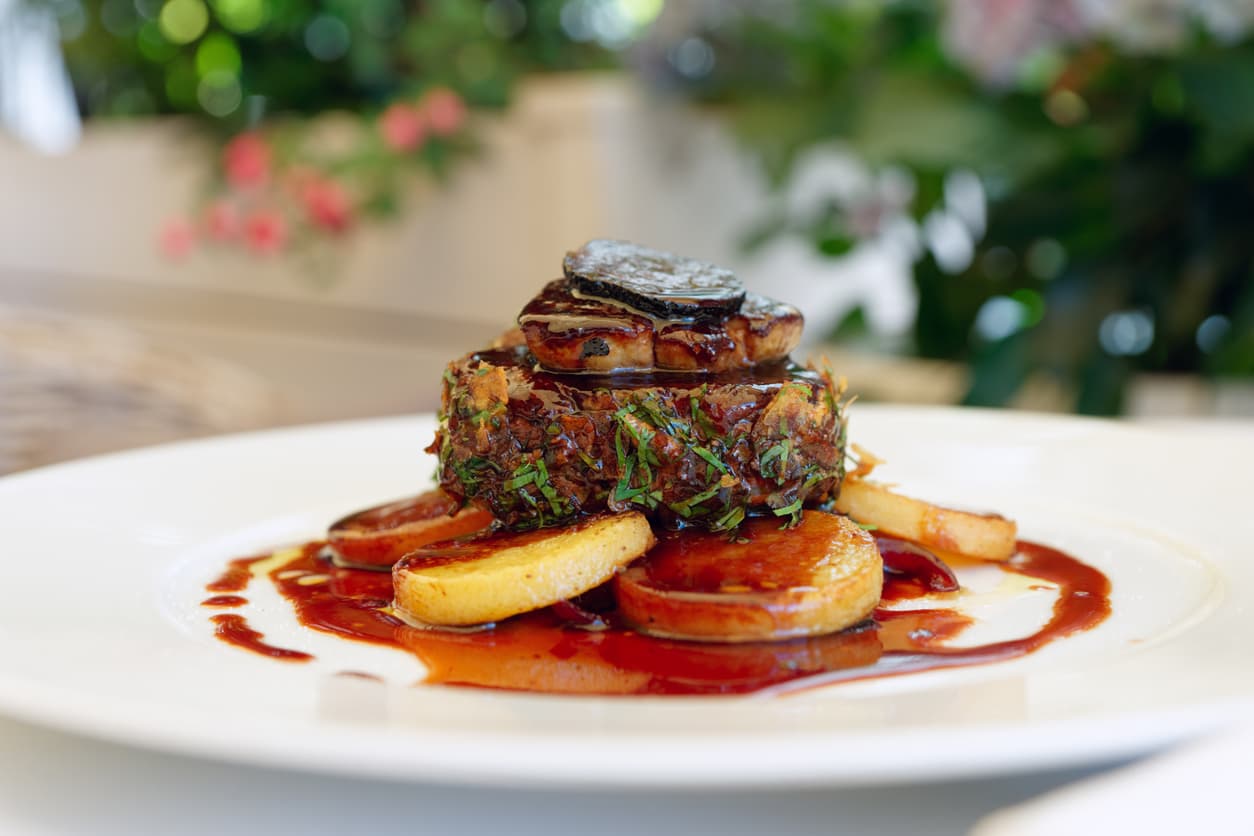Filete de res con foi gras