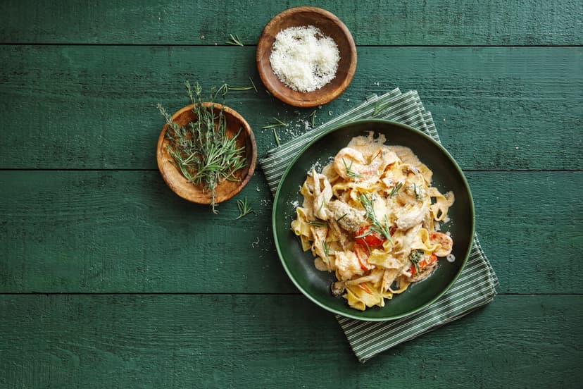 Pasta a los tres quesos