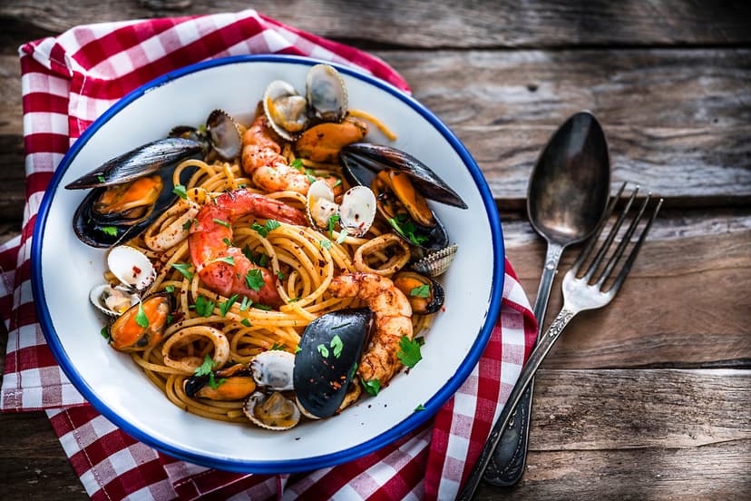 pasta de mariscos
